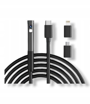 DUO ИНСПЕКЦИОННАЯ КАМЕРА ЖЕСТКИЙ ЭНДОСКОП ДЛЯ ТЕЛЕФОНА И ПК 7LED 2xFHD WiFi 3M