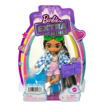 BARBIE Mała lalka Lalka 2 Kurtka w kratkę Czarne w