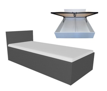 Łóżko VICTORIA LUX 90 rama metal antracyt - kolory