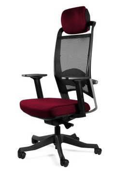 Krzesło Ergonomiczne FULKRUM Czerwone Fotel Siatka