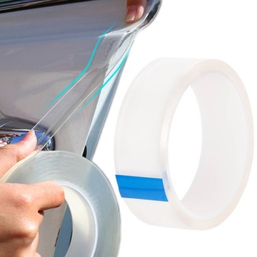 FOLIA TAŚMA ochronna na progi DRZWI samochodu Bezbarwna MOCNA 30mm x 5M