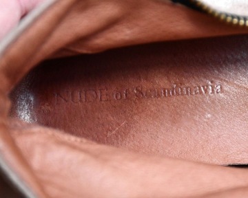 Unikat buty skóra zamsz blady róż biel Premium NUDE of Scandinavia jak nowe