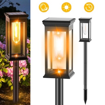 LAMPY SOLARNE DO OGRODU, 2 SZTUK, WODOSZCZELNE LAMPY SOLARNE DEKORACJA