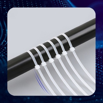 ОЧЕНЬ ПРОЧНЫЕ ЗАЖИМЫ 2,6х200мм 100 ШТ белые КАБЕЛЬНЫЕ СВЯЗКИ