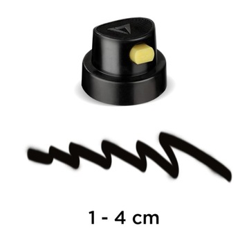 DYSZA CZARNO ŻÓŁTA 1-4 cm SPRAY KOŃCÓWKA