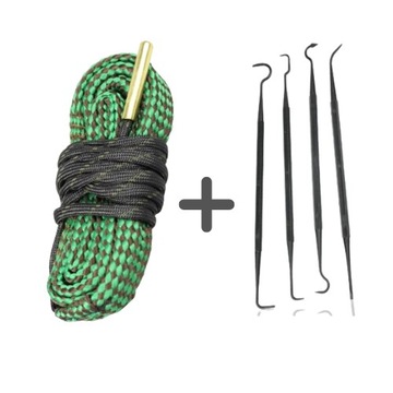 Sznur 5.56 plus 4 haki do czyszczenia broni ZESTAW