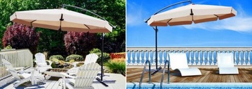 БОЛЬШОЙ СКЛАДНОЙ САДОВЫЙ ЗОНТ С РУЧКОЙ 350 СМ И 8-СЕГМЕНТНОЙ ПРАВИЛЬНОЙ