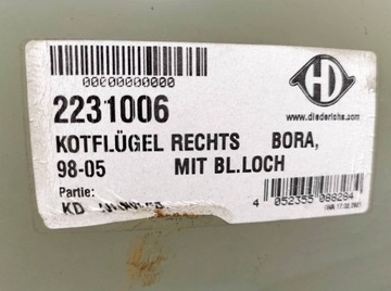 BLATNÍK DO VOLKSWAGEN BORA 98-05