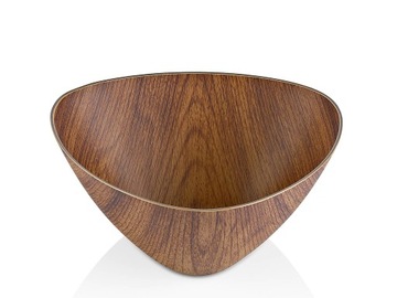 Miska trójkątna salaterka plastikowa drewno 16cm