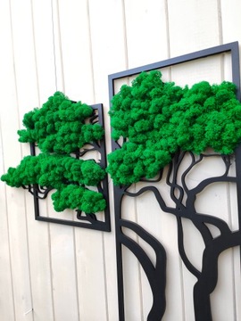 Триптих ДЕРЕВО 130см бонсай мох УКРАШЕНИЕ ИГРОВЫМ МХОМ
