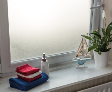 Статическая оконная пленка MILKY 45x150, подвергнутая пескоструйной обработке