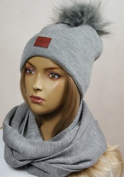 MG# SET шапка-подкрутка#флис#+ шарф-утеплитель на шею