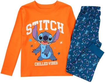 PIŻAMA chłopiec bawełna STITCH pomarańcz 128 R318D