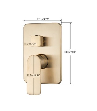 Золотой душевой набор скрытого монтажа - GOLDEN MAT 30