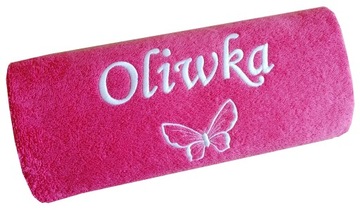 DUŻY RĘCZNIK z haft IMIĘ DZIECKA prezent URODZINY