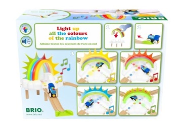 BRIO BRIO My First Railway Interactive Light Up Rainbow Train Set - Toddler