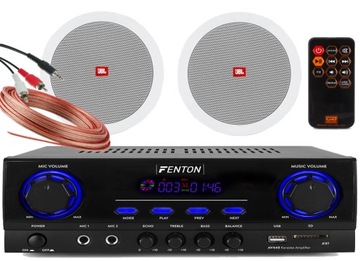 SUFITOWY ZESTAW AUDIO JBL BT USB DOM SKLEP GABINET SAUNA SALON RESTAURACJA