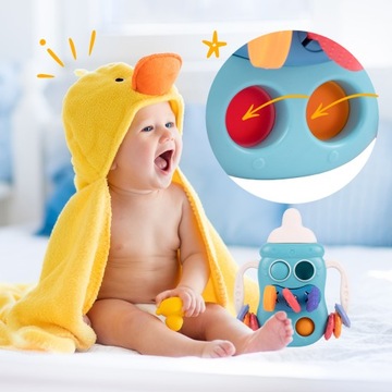 СЕНСОРНАЯ ИГРУШКА-ПОГРЕМКА БУТЫЛОЧКА МОНТЕССОРИ ДЛЯ МАЛЫШЕЙ