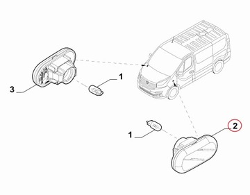LAMPA BOČNÍ SMĚROVKA LEVÝ FIAT 6000618100