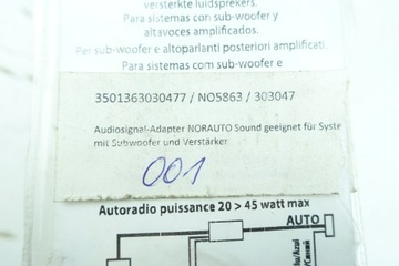Kabel do radia samochodowego Audi A2 A3 A4