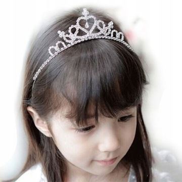 DIADEM TIARA ozdoba, opaska do włosów KORONA ślub