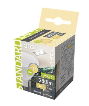 Żarówka LED MR16 4W 4000K barwa neutralna 280lm LED-POL ORO29009