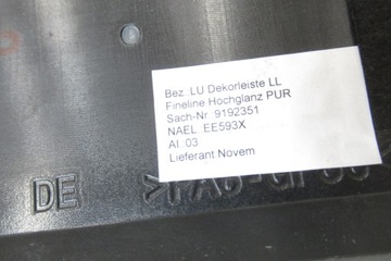 Listwy ozdobne dekory BMW F01 EUROPA drewno chrom