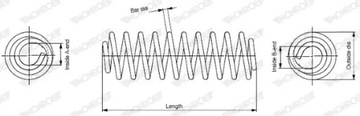 ПРУЖИНА ПОДВЕСКИ МОНРО SP3803