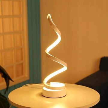 SPIRALNA LAMPA STOŁOWA LAMPKI NOCNE DOPROWADZIŁO