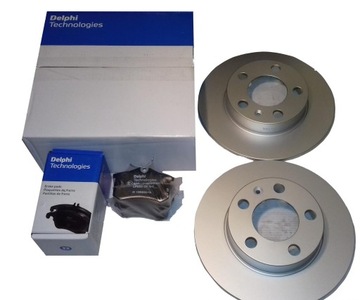 DELPHI tarcze+klocki TYŁ VW GOLF IV BORA POLO 9N