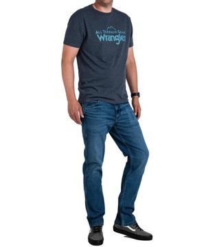 Wrangler T-Shirt Logo Tee WC5EGEC16 112335671 Granatowy Regular Fit
