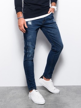 Spodnie męskie jeansowe SKINNY FIT nieb P1060 XL