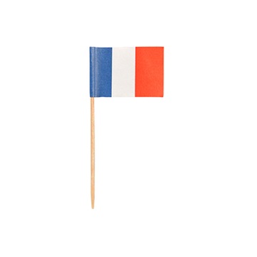 Pikery bankietowe z flagą Francji 8 cm 500 szt