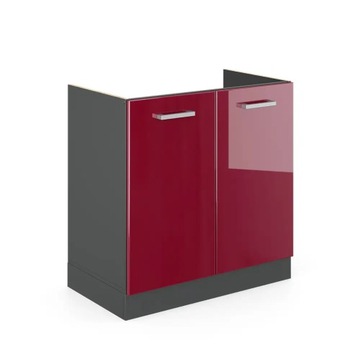 R-LINE SZAFKA POD ZLEWOZMYWAK 80 BORDO VICCO