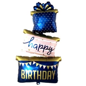 BALON TORT HAPPY BIRTHDAY 60X124CM