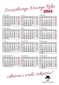 Вертикальный настольный календарь на неделю 2024 KBA5