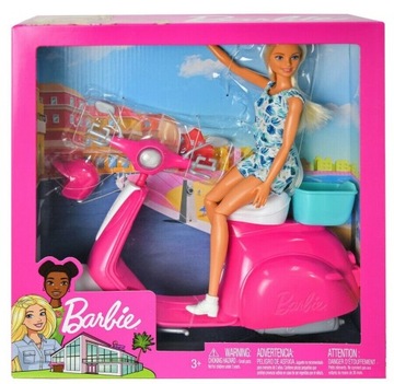 LALKA SUPER BARBIE NA SKUTERZE GBK85