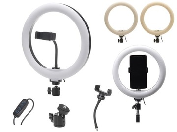 LAMPA PIERŚCIENIOWA RING LED 26cm SELFIE makijaż