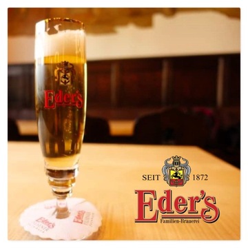 EDER'S FAMILIEN-BRAUEREI BEER szklanka pokal 40cl NIEMCY