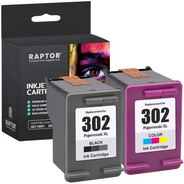 TUSZE DO HP 302 XL DESKJET 2130 CZARNY + KOLOROWY