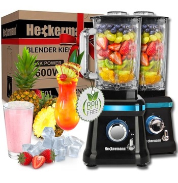 Blender Kielichowy MOCNY do smoothie koktajli Szklany 1600W 1,6L HECKERMANN