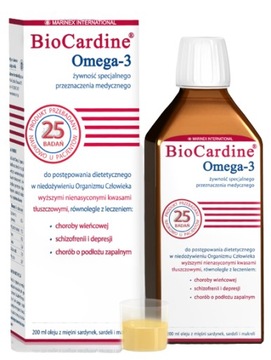 BioCardine Naturalny Olej z Ryb Omega 3 DHA 200ml