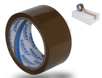 48mm/50y TAŚMA PAKOWA DO KLEJENIA PACZEK PALET brązowa SMART