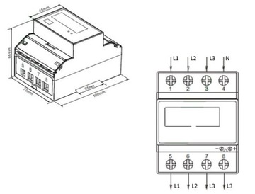 3-фазный счетчик электроэнергии с сертификатом MID SMD72D