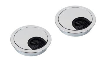2 x METALOWY PRZEPUST KABLOWY PRZELOTKA CHROM fi60