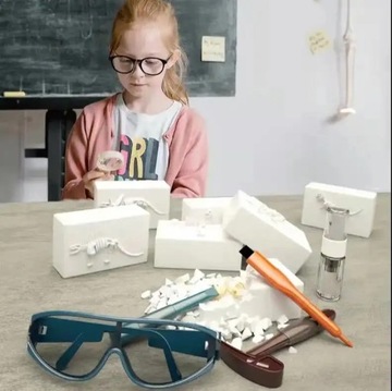 Раскопки динозавров 6 в 1 окаменелости