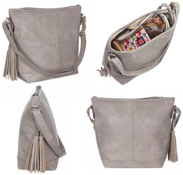 Женская сумка через плечо, бахрома, А4 106