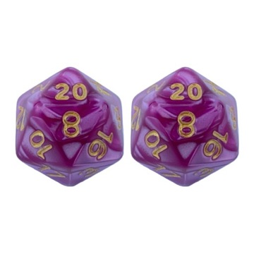 ZESTAW 2 KOSTEK K20 RPG ECHO ZAKLĘTEJ KAPLICY KOŚĆ DWUDZIESTOŚCIENNA