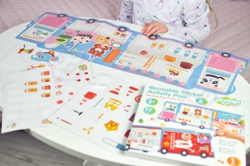 МНОГОРАЗОВЫЕ НАКЛЕЙКИ ОХРАНА МАГАЗИНА МОРОЖЕНОГО 77 шт WOPIE