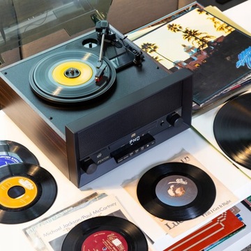 РЕТРО проигрыватель проигрывателей ДИНАМИКИ VINYL BT USB FM AUX CD